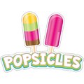 Signmission Popsicles Decal Concession Stand Food Truck Sticker, 12" x 4.5", D-DC-12 Popsicles19 D-DC-12 Popsicles19